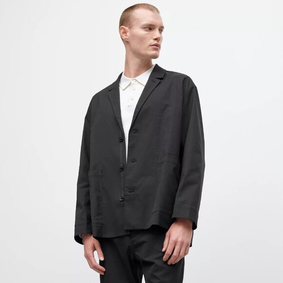 Lululemon Men's Relaxed-Fit Smooth Twill Blazer Coat Size Small Black LM3EQTS - Picture 1 of 16